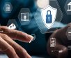 cybersecurity concept Global network security technology, business people protect personal information. Encryption with a padlock icon on the virtual interface.